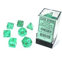 Borealis® Light Green/gold Luminary™ 7-Dice Set