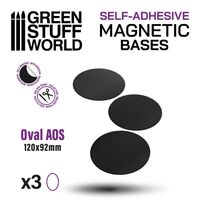 Oval Magnetic Bases SELF-ADHESIVE - 120x92mm