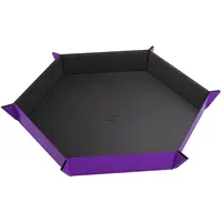 Gamegenic - Magnetic Dice Tray Hexagonal Black/Purple