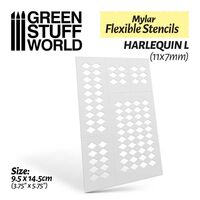 Mylar Flexible Stencils - Harlequin L (11x7mm)
