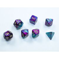 Gemini Purple-Teal/Gold Mini 7-Die Set