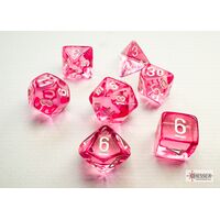 Translucent Mini-hedral™ Pink/white 7-Die Set