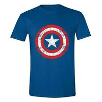 Marvel T-Shirt Captain America Cracked Shield Size M