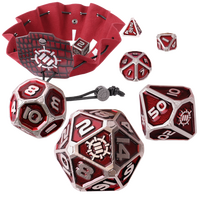 Enhance 7pc Metal RPG Dice (Collector's Edition Red)