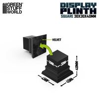Black Display Block Plinth 3x3cm