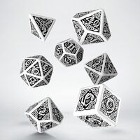 Celtic 3D Dice Set Black & White