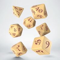 Classic RPG Dice Set Beige & Burgundy