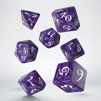 Classic RPG Dice Set Lavender & White