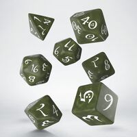 Classic RPG Dice Set Olive & White