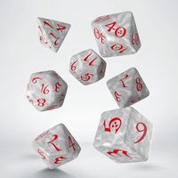 Classic RPG Dice Set Pearl & Red