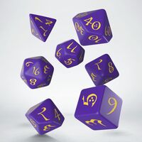 Classic RPG Dice Set  Purple & Yellow