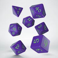 Classic Runic Dice Set Purple & Green