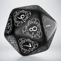 Level Counter D20 Black & White