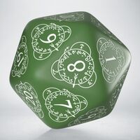 Level Counter D20 Green & White