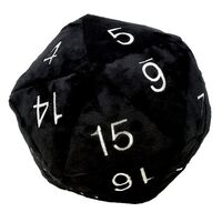 D20 Black Plush Dice