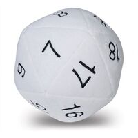 D20 White Plush Dice