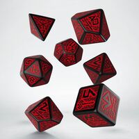 Dwarven Dice Set Black & Red