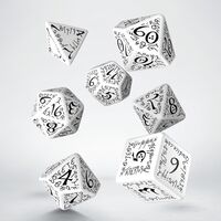 Elven Dice Set White & Black