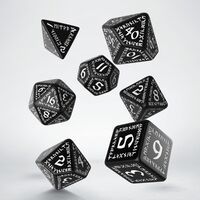 RUNIC DICE SET BLACK & WHITE