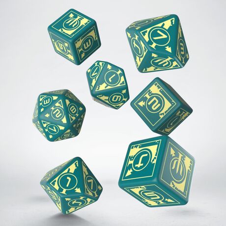 Polaris RPG Turquoise & Yellow Dice Set