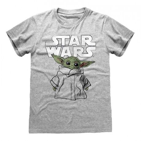 Star Wars Mandalorian: The Child Sketch T-shirt  (L)