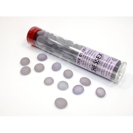 Crystal Lilac Frosted Glass Stones in 5 1/2" Tube (40+)
