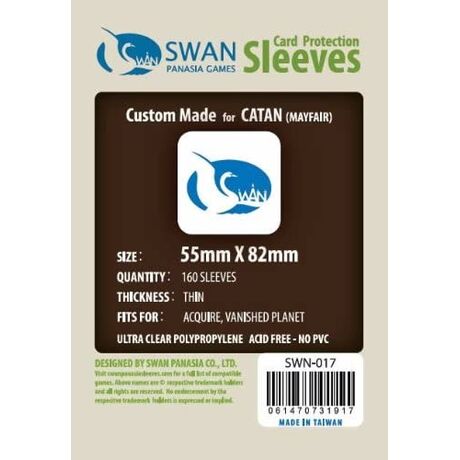 Swan Sleeves 55mm X 82mm CATAN (MAYFAIR)