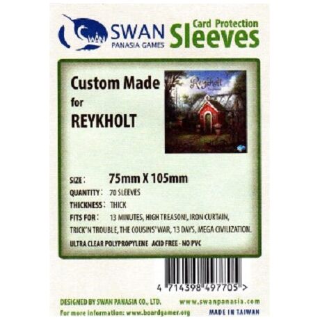 Swan Sleeves 75mm X 105mm (70 pieces)