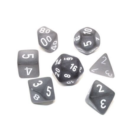 Frosted™ Smoke/white 7-Dice Set