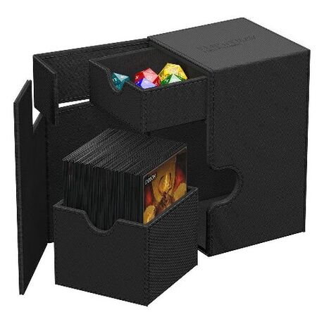 Flip 'n' Tray 100+ Deck Box - XenoSkin Black