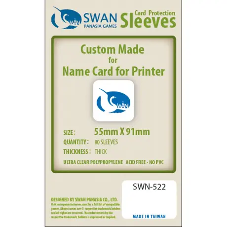 Swan Sleeves 55mm X 91mm Name Card for Printer