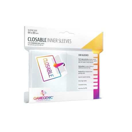 Gamegenic Closable Inner Sleeves (100)