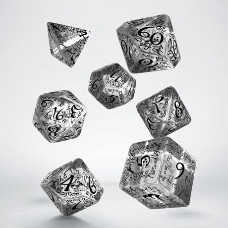 Elven Dice Set Transp.& Black