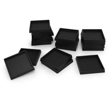 Black Plastic Base Adaptors - Square  25 to 30mm (20)
