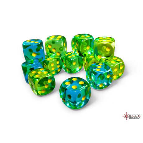 Gemini 16mm D6 Translucent Green-Teal/Yellow