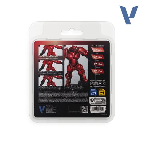 Ruby Red Paint Set (4 Colors) True Metallic Metal