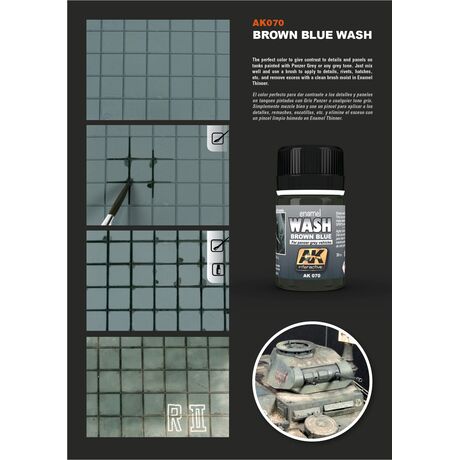 Wash Brown Blue for Panzer Grey Vehicles 35ml