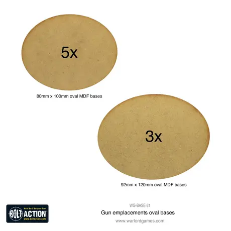 Gun Emplacements Oval Bases (8)