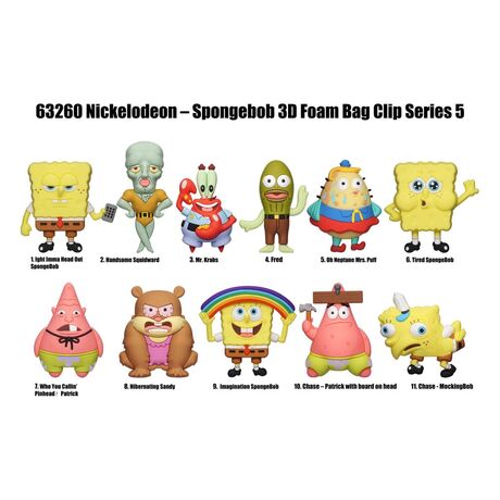 Nickelodeon Classics 3D PVC Bag Clips Series 5 SpongeBob SquarePants