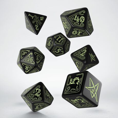 Call of Cthulhu Dice Set Black&Fosfo