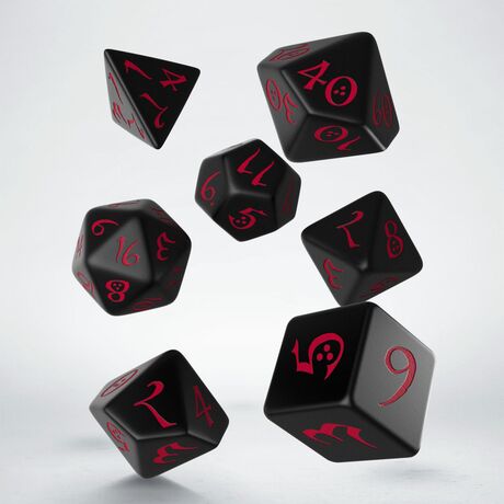 Classic RPG Dice Set Black &Red