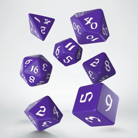Classic Runic Dice Set Purple & White