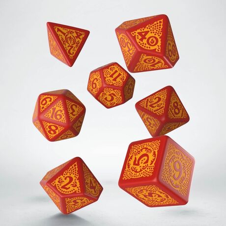 Dragon Slayer Dice Set Red & Orange