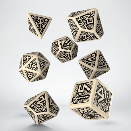 Dwarven Dice Set Beige & Black