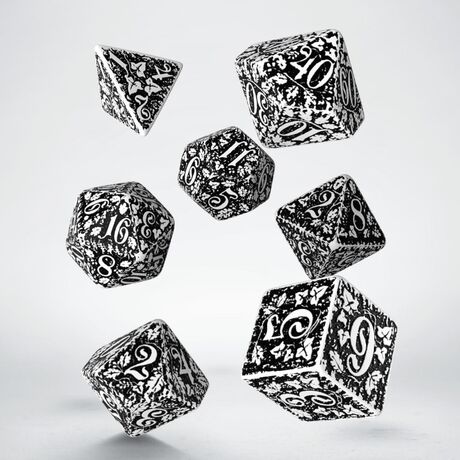 Forest Dice Set White & Black