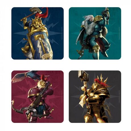 Warhammer Age of Sigmar Cork Coaster 4-Pack Stormcast Eternals