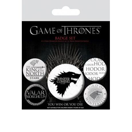 Game Of Thrones Pin Badges 5-Pack: Winter Is Coming