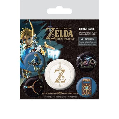 Zelda Breath of the Wild Pin Badges 5-Pack: Z Emblem