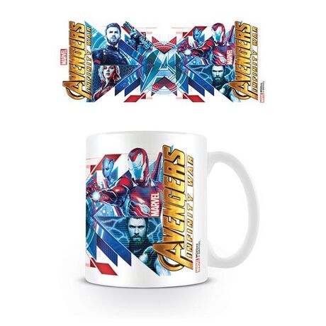Avengers Infinity War Ceramic Mug Red Blue