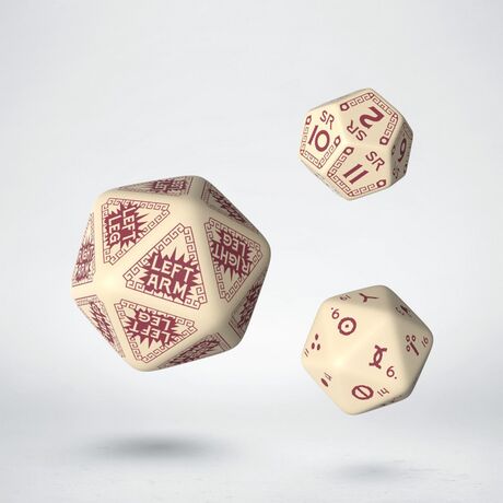 RuneQuest Expansion Dice Beige & Burgundy